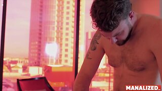 Manalized lad parker allen hammered without condoms after slurping prick