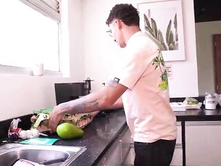 My step father leaves me at home with the housekeeper, who's a sexy mother I'd like to fuck - Thiago Lopez & Kylei Eilish
