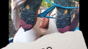 Outdoor Asmr ass play go hiking with Grace Dickerson