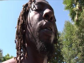 Horny black gets fucked hard outdoors by her BBC neighbor