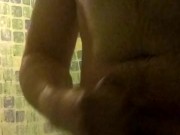 Hot hubby with a dadbod shower show solo