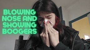 Blowing my nose during the day and before bed showing boogers