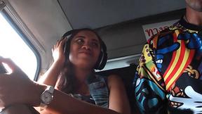 ”Asian amateur GF madly in love with her big cock European BF”