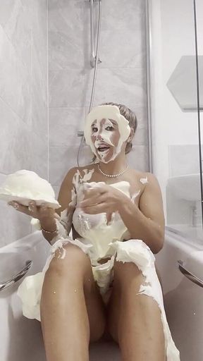 Pies to the Face Naked in the Bath