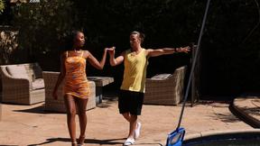 ”Sexy ebony Mocha Menage showing how deep is her throat & hole”