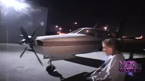 Two Chicks Surprise The Pilot By Getting Naked