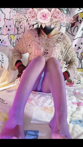 Asmr Try on Purple Silk