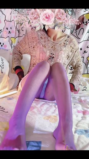 Asmr Try on Purple Silk