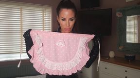 Humiliatrix Charlie Monaco: Get your PINK panties on Sissy and wear your Pinafore!