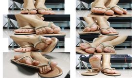 4K Cropped Sandals Display