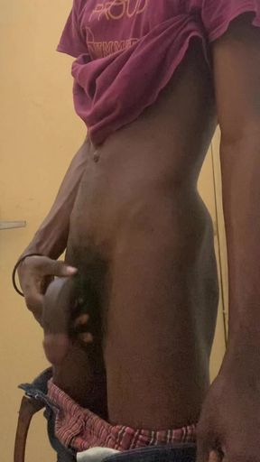 BBC jerking off in public washroom