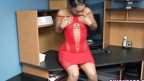 ”ChickPass - Petite teen Sarah Lace is in a hot red dress sucking a dick”