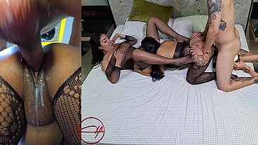 Mi amigo comparte a su esposa conmigo y con mi novia, me las coji sin condón y termine eyaculando adentro de las dos