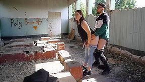 Hot Blowjob In The Car And Cheeky Pegging In A Public Place