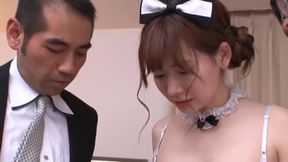 Lucky Bastards plunge into Asain maid&#039;s deepthroat delight: Toys, stockings, and group fuck fest