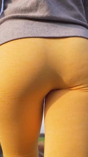Epic moment from "Voyeur Of Women Walking Outdoors In Tight Yoga Pants"