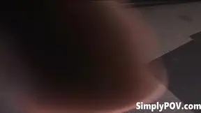 Stunning Angeline small breast and Handjob POV