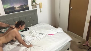 My sugar daddy fucks me doggy style.