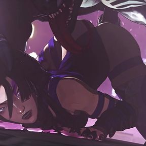 Psylocke X Orochi - Clash Of The Superheros - Rough Animation Porn