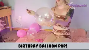 Birthday Balloon Pop - Looner Fetish Balloon Popping Party Cleanup
