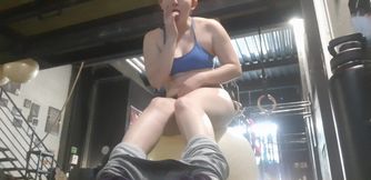 Horny Girl Squirt Naked at the Gym