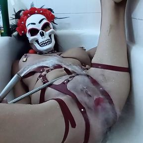 Lizzy Yum October 2023 bathing dilating shaving dressing bdsm costume mask Post Op Orgasm Pussy Masturbation Teasing