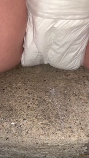 Diaper overflowed from too much piss