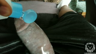 Jerking My Big Dick Off With Magnum Condom On