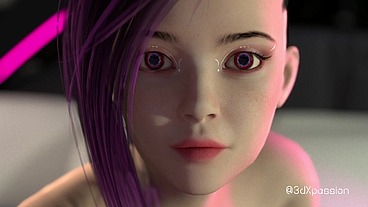 Busty cyberpunk slut gets fucked hard in Nexus 3 VR private room — Neon Dreams orgasm & cumshot