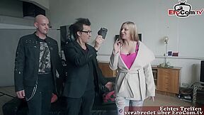 German Blonde Big Tits Milf Public Pick Up On Street Flirt