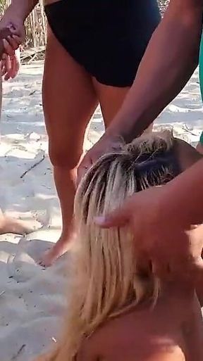 Nudist Beach Gang Fuck Bukkake Orgy