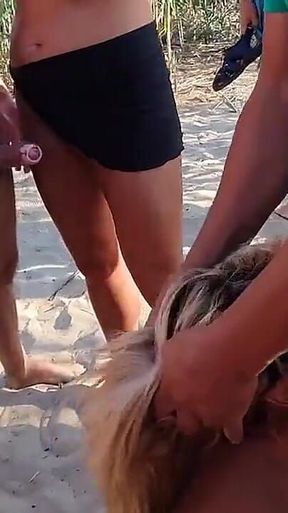 Nudist Beach Gang Fuck Bukkake Orgy