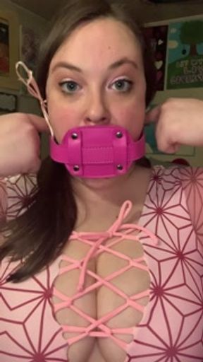 anime girl dildo gag training