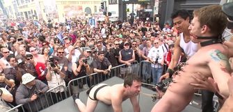 Sex party with a couple of dominant and submissive lads