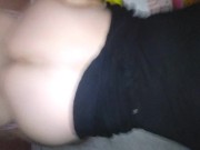 Mi novia en cuatro con vestido en la cama 1