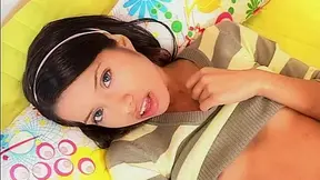 Little Lupe with small tits and Dildo Masturbate