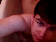 Артем сосет сам себе дрочит ногами лижет ноги self suck autofellatio self footjob