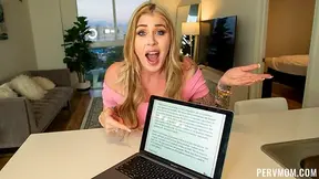 Busty stepmom offers her stepson blowjobs as rewards for bringing home better fucking grades