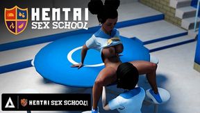 HENTAI SEX UNIVERSITY - Horny Hentai Students Practice Lesbian Sex With Each Other