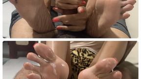 Couch Handjob & Footjob (720p)