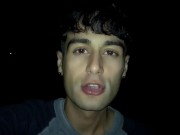 After stranger walked away I chew and swallow his cum - playing with cum on tongue