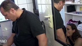 Milf Sabrina Stone Craves Cum on Her Face During Bath Time with Dominic Ross