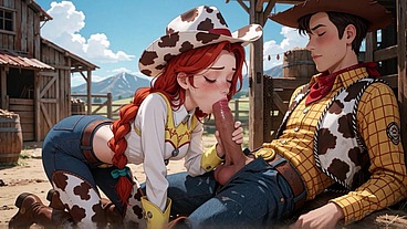 Sex on the ranch porn in Spanish - AI porn