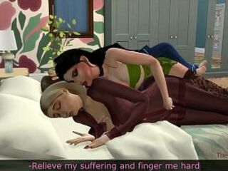 Stepmom cheating next to her spouse with concupiscent stepdaughter