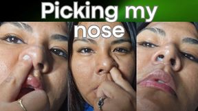 Picking my nose