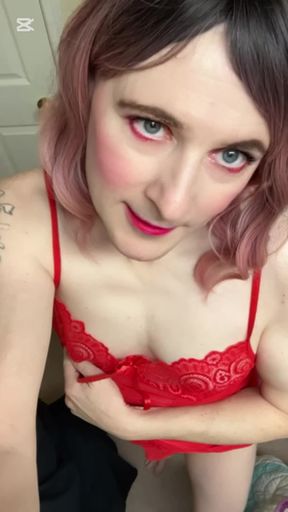 Ahegao sissy cums