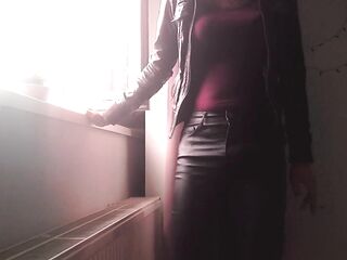 Smokin' in my recent leather pant