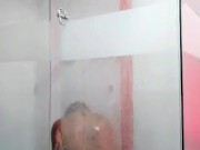 I like to shower and masturbate with my favorite toy, the water and the cock are a delight at the sa