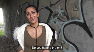 European barely legal babe gets smashed in public