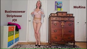 Businesswear Striptease JOI - MoRina GFE tease lingerie pantyhose high heels jerk off encouragement